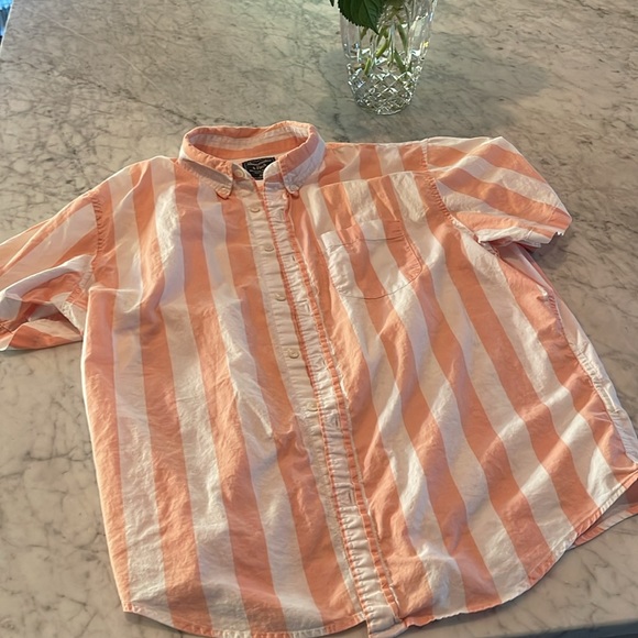 Striped short sleeve button down shirt. Abercrombie & Fitch Men’s XXL. - Picture 2 of 9
